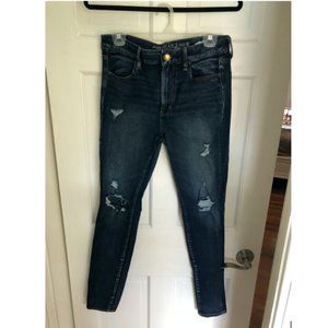 American Eagle Dark Denim Distressed Jeans